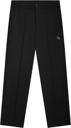 Filling Pieces Coach Pants Twill Wool - Heren - Straight fit broeken - Zwart - S - Wol - Broeken