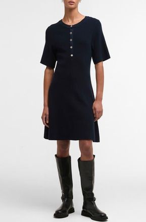 Barbour Camille Rib Knit Dress in Dark Navy at Nordstrom, Size 10 Us