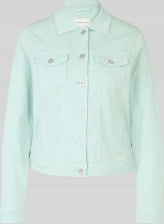 Tom Tailor Regular Fit Jeansjacke aus Baumwoll-Mix in Mint, Gr&ouml;&szlig;e XXXL