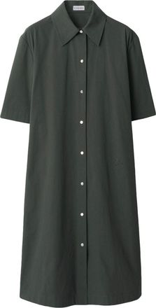 Burberry straight-point collar cotton-blend dress - women - Polyester/Cotton/Viscose - 10 - Green