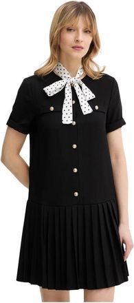 Silvian Heach Hesper - Dames - Korte kleedjes - Zwart - M - Polyester - Kleedjes
