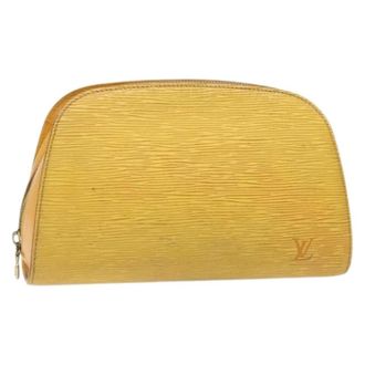 Louis Vuitton Pre-owned Leather pouches - Dames - Vintage Clutch - Geel - ONE Size - Vintage