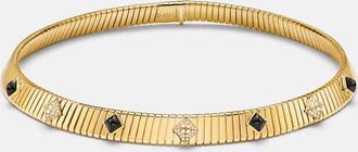 Bulgari Collana Bvlgari Tubogas in oro 18kt con diamanti e onice