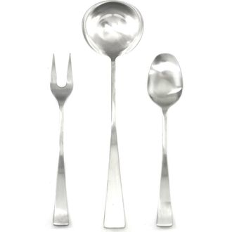 Mepra Italia Serving Set - 3 Pieces in Ice Silver at Nordstrom