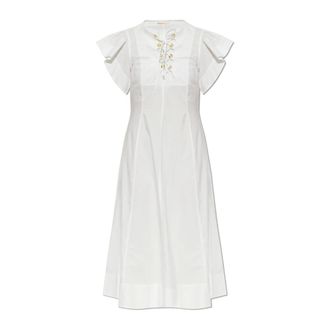 Ulla Johnson Dames, Jurken, Wit, Maat: 2XS Katoen