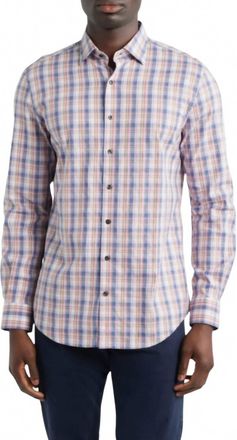 Johnnie-O Jordi Plaid Button-Up Shirt In Lollipop