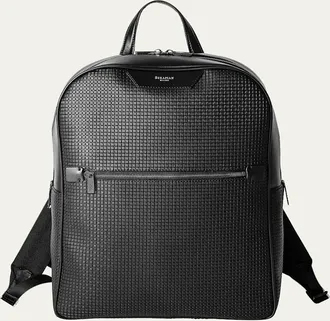 Serapian Mens Stepan and Leather Backpack