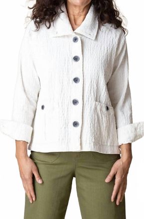 Habitat Rustic Stretch Corduroy Cargo Jacket In White