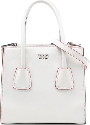 Prada Pre-owned Prada Mini Scamosciato Trimmed Glace Calf Twin Pocket Satchel AEGZW1NRDSY9SKAI