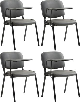 Clp Clp - Set De 4 Sillas Confidente Ken Con Mesa Extensible Para Escritura Gris