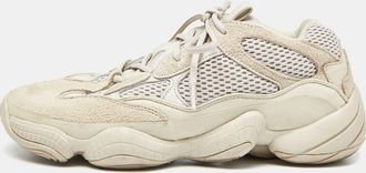 adidas Cream Suede and Mesh Yeezy 500 Blush Sneakers Size 42