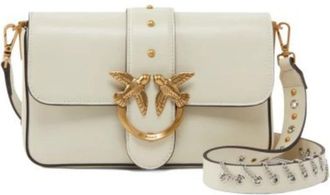 Pinko Love One Mini Slouchy MB+Charm Schoudertas - Dames - Schoudertassen - Wit - ONE Size - Tassen