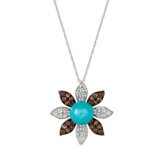Le Vian Ladies Robins Egg Blue Turquoise Necklaces set in 14K Vanilla Gold