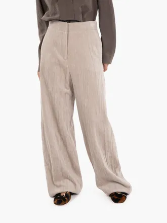 Alysi Pantaloni ampi crinkle velvet petalo