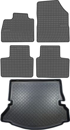 OEM Renault Grand Scenic Iv Van Desde Diciembre De 2016. Juego De Alfombrillas De Goma Para Coche + Alfombrilla Para Maletero