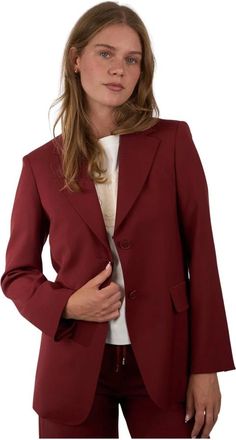 Max Mara Longline Blazer - female - Max Mara - Blazers - Red - XS - Jackets