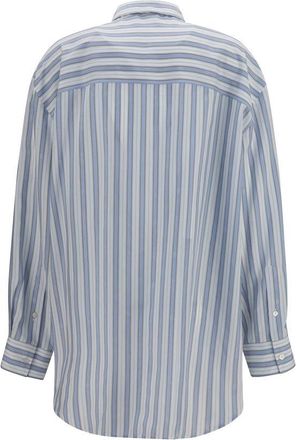 Gucci Womens Blue Silk Shirt