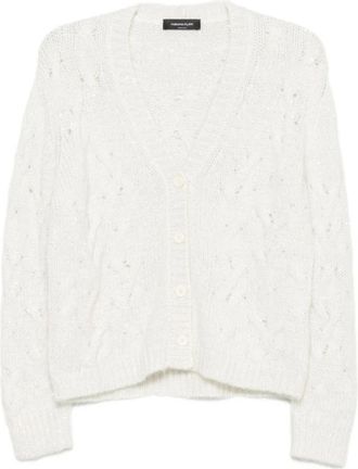 Fabiana Filippi C&aacute;rdigan de punto con cuello en V - Knitwear - Mujer - Blanco - XS