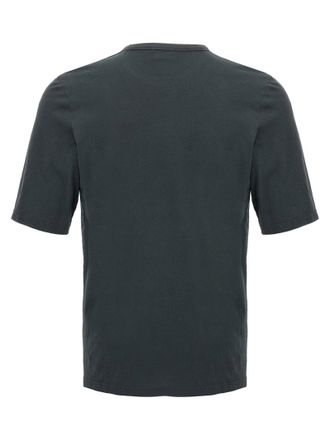 Saint Laurent Logo-Embroidered T-shirt - Charcoal