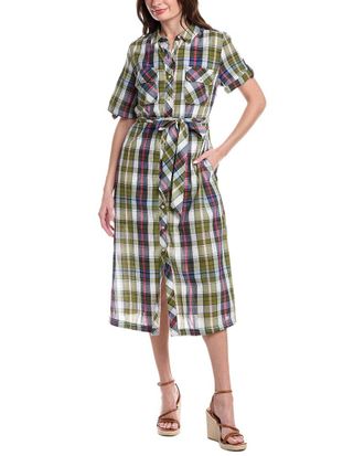 Tommy Bahama Maui Madras Midi Shirtdress