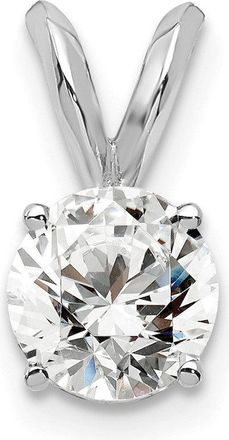 Diamond2Deal 14k Gold Round Lab Grown Diamond Solitaire Pendant (0.5ct, VS, G-H)
