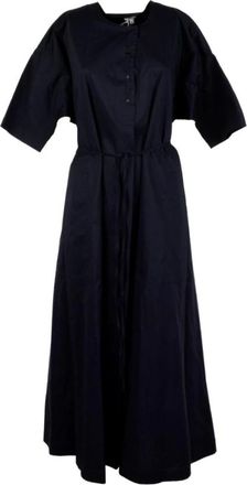 Aspesi Wikkeljurk - Dames - Shirt Kleedjes - Blauw - S - Katoen - Kleedjes
