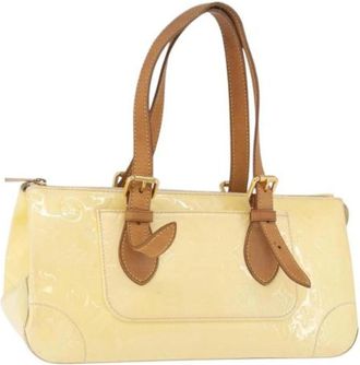 Louis Vuitton Pre-owned Vintage Patent Leather Hand Bag - Dames - Vintage Schoudertas - Beige - ONE Size - Leer - Vintage