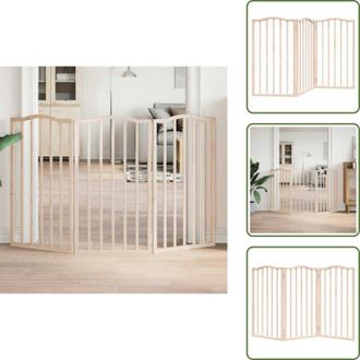 vidaXL Cancello per cani autoportante - vidaXL Cancello per Cani Pieghevole 3 Pannelli 150 cm Legno di Pioppo