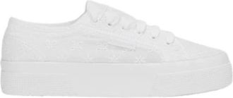Superga 2740 Flower Sangallo - Heren - Sneakers - Wit - 37 EU - Katoen - Schoenen
