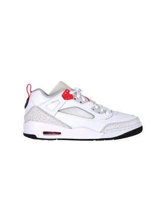 Nike White Jordan Spizike Low-Top Leather Sneakers