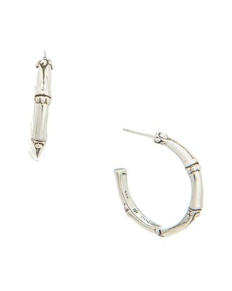 John Hardy Bamboo Silver Hoop Earrings