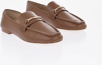 Michael Kors Leather Loafers LENA with Front Buckle size 40,5