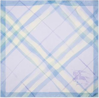 Burberry Watercolour Check Silk Scarf