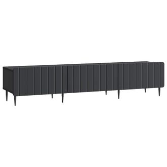 vidaXL Mueble De Tv Negro 147 X 34,5 X 32 Cm Madera De Ingenier&iacute;a Vidaxl