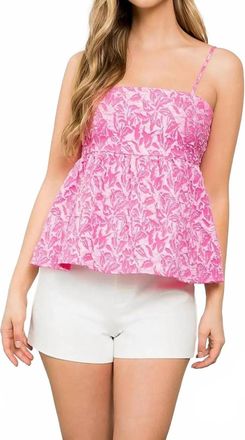 THML Clothing Frances Sleeveless Top In Pink