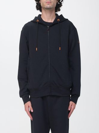Save The Duck Felpa con cappuccio e zip in cotone con logo applicato