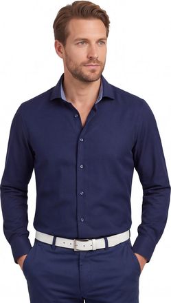 Olymp overhemd Luxor 24/Seven navy Modern Fit effen