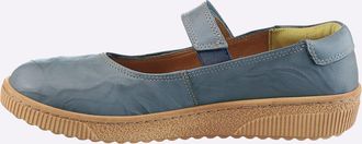Casual Looks Klettschuh CASUAL LOOKS, Damen, Gr. 36, mittelblau, Glattleder, Schuhe Klettschuh