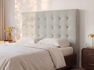 Vente-Unique Testata trapuntata 140 cm Tessuto Beige - FRANCESCO