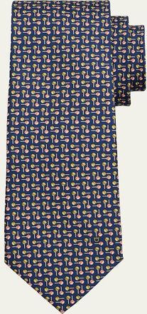 Ferragamo Mens Micro-Lollipop Print Tie