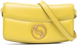 Stella McCartney logo plaque crossbody bag - women - Polyurethane - OS - Green