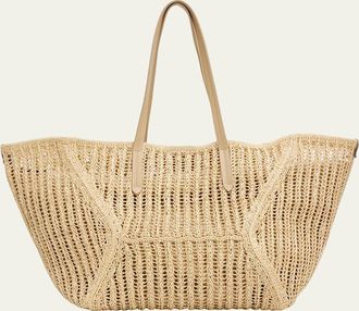 Brunello Cucinelli BC Duo Techno Raffia Tote Bag