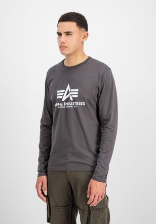 Alpha Industries Longsleeve ALPHA INDUSTRIES Basic Longsleeve BL, Herren, Gr. XS, grau (vintage grau), Obermaterial: 100% Baumwolle, Shirts Longsleeve