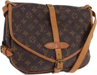 Louis Vuitton Pre-owned Saumur 30 Shoulder Bag - Dames - Vintage Schoudertas - Bruin - ONE Size - Leer - Vintage