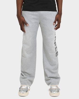Purple Men & apos;s Cotton Fleece Flared Sweatpants