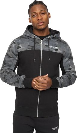 Crosshatch Heren Branton Volledige Ritssluiting Hoodie (Zwart)
