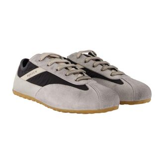 Alexander McQueen Mens Leather Boxing Trainer Gray Calfskin