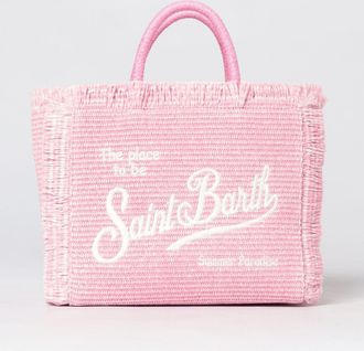 MC2 Saint Barth Borsa Colette in rafia con logo ricamato