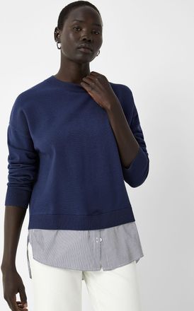 Contemporaine Womens Poplin insert loose sweater