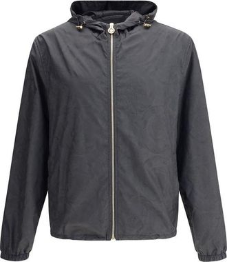 Versace Mens Hooded Zip Jacket - Dark Grey - Size EU 52 (Mens)